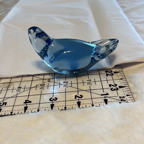 Blue Glass Bird Figure / Statue - Glass Blue Bird of Happiness - Picture 12 of 13